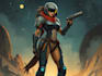 sci fi character illustration or sci fi character