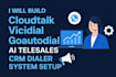 build ai telesales assistant, goautodial ai cloudtalk analytics concierge webapp
