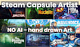 create custom steam capsule art steam store page graphics cover artwork banner