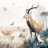 draw a watercolor landscape illustration