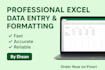 do accurate data entry, copy paste, typing and excel work as your virtual