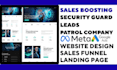 generate security guard lead, camera, access control, and patrol company website