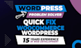 fix wordpress issues error or provide any woocommerce fix