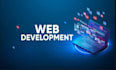 do website development as full stack web developer, front end, backend developer