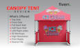design canopy tent, feather flag, backdrop banner,