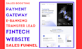payment gateway, money transfer, and e banking leads with a fintech website