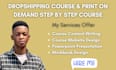create dropshipping course, print on demand step by step course, beginner course