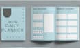 etsy digital planner hyperlinked planner digital journal canva workbook design