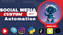 create a custom social media bot, instagram api bot, api bot,  using python