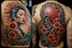 making a tattoo design in japanese style