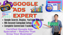 create  google ads youtube videos and app promotion campaign