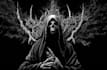 create dark art, metal, gothic illustration
