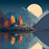 illustrate fantastic flat vector landscape illustration