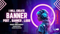 create a modern logo and banner