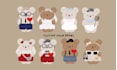 draw a custom bear illustration with your outfit or theme