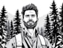 draw illustrations in black and white,