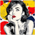 draw pop art portrait in roy lichtenstein style