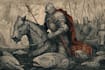 black and white illustrations inspired by medieval art