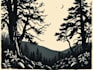 draw a custom linocut style  design