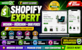 shopify website design, redesign, bug fixes,  dropshipping expert