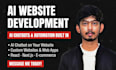 do ai website development, custom website as full stack and front end developer