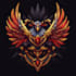 make fantasy game logo title in dark theme