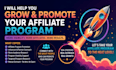 grow and promote your affiliate program targeted audiences