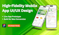 design an interactive mobile app uiux prototype