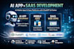 do ai app, chatbot, saas, mobile app android ios web app chatgpt flutter react