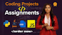 handle java, c, r, python, sql, css, html, and oop programming projects