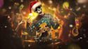 make a spooky christmas party flyer with custom effects