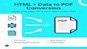 convert HTML or figma to PDF with excel data merge