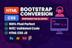 convert figma to html, xd to html, psd to html css bootstrap