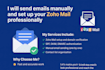 setup zoho mail, fix spf dkim dmarc,  send emails manually