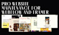 provide webflow and framer website maintenance