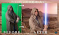 turn you into a starwars jedi through photo editing