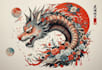 illustrate an personalized japanese style tattoos