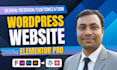 build wordpress website development, business website or wordpress blog website