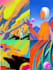 illustrate a surreal landscape or science fiction