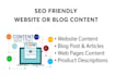 write SEO friendly website or blog content