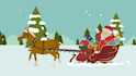 create merry christmas video 2d animation christmas video
