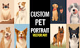 create custom pet portrait vector art from your photo