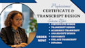 do certificate design, transcript design, academic, university, college design