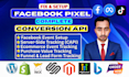 setup facebook meta pixel shopify, conversion api, fix tiktok pixel, ga4 by gtm