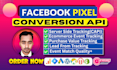 setup facebook pixel conversion API or fix meta pixel with server side tracking