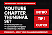 design professional youtube chapter thumbnail set for your videos