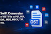 convert ost files to pst, mbox, PDF, msg, eml, CSV, txt, etc