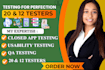 provide 12 or 20 testers for app closed usability QA app testing and website