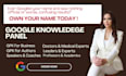 create verified google knowledge panel for business and individuals