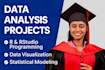 do r programming,r studio, python and data analysis projects